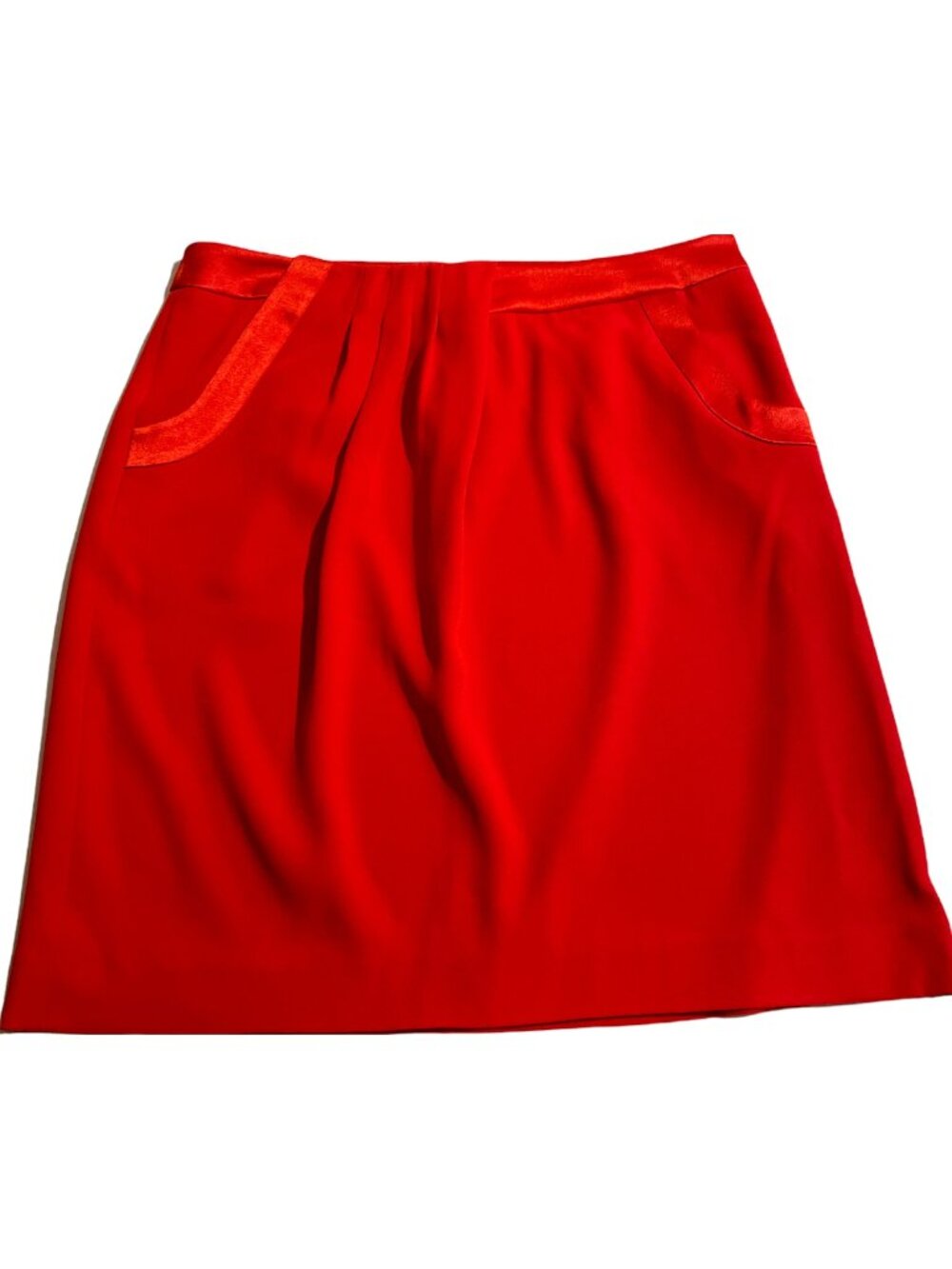 Eccoci Women A-Line Semi Pleated Skirt Red Size 6 new